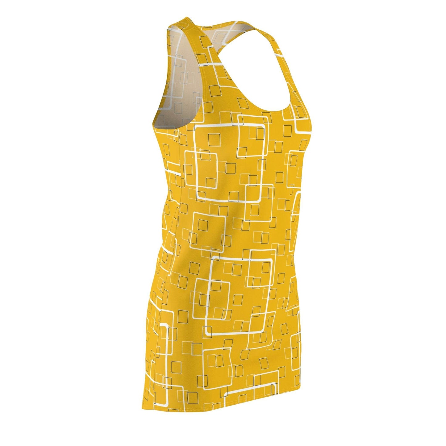 Yellow Linked Squares Dress - PerriWorks Publishing