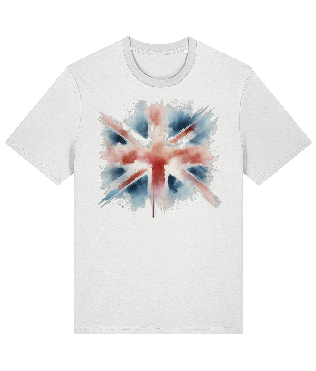 Union Flag Watercolour Cotton T-Shirt - PerriWorks Publishing