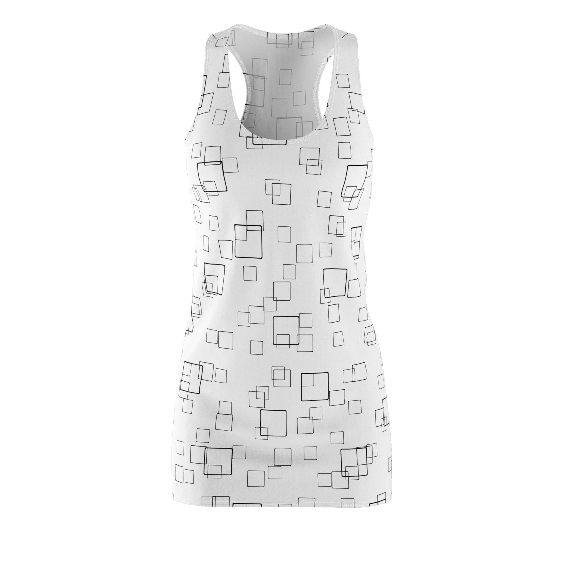 White Linked Squares Dress - PerriWorks Publishing