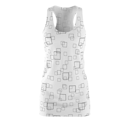 White Linked Squares Dress - PerriWorks Publishing