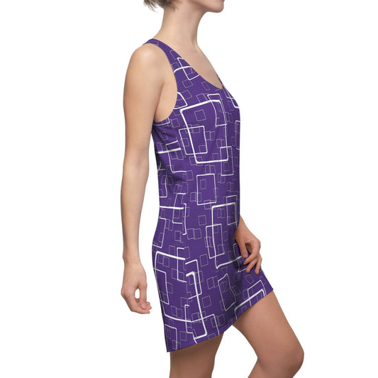 Purple Linked Squares Dress - PerriWorks Publishing