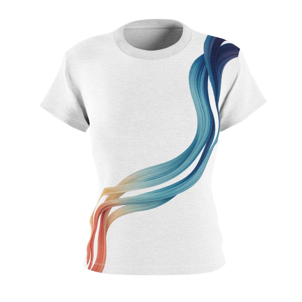 Flowing Waves Women's Cut & Sew T-Shirt - PerriWorks Publishing