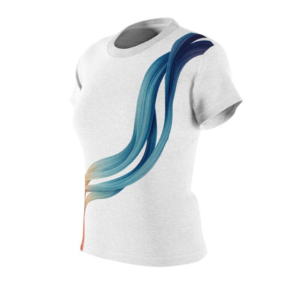 Flowing Waves Women's Cut & Sew T-Shirt - PerriWorks Publishing