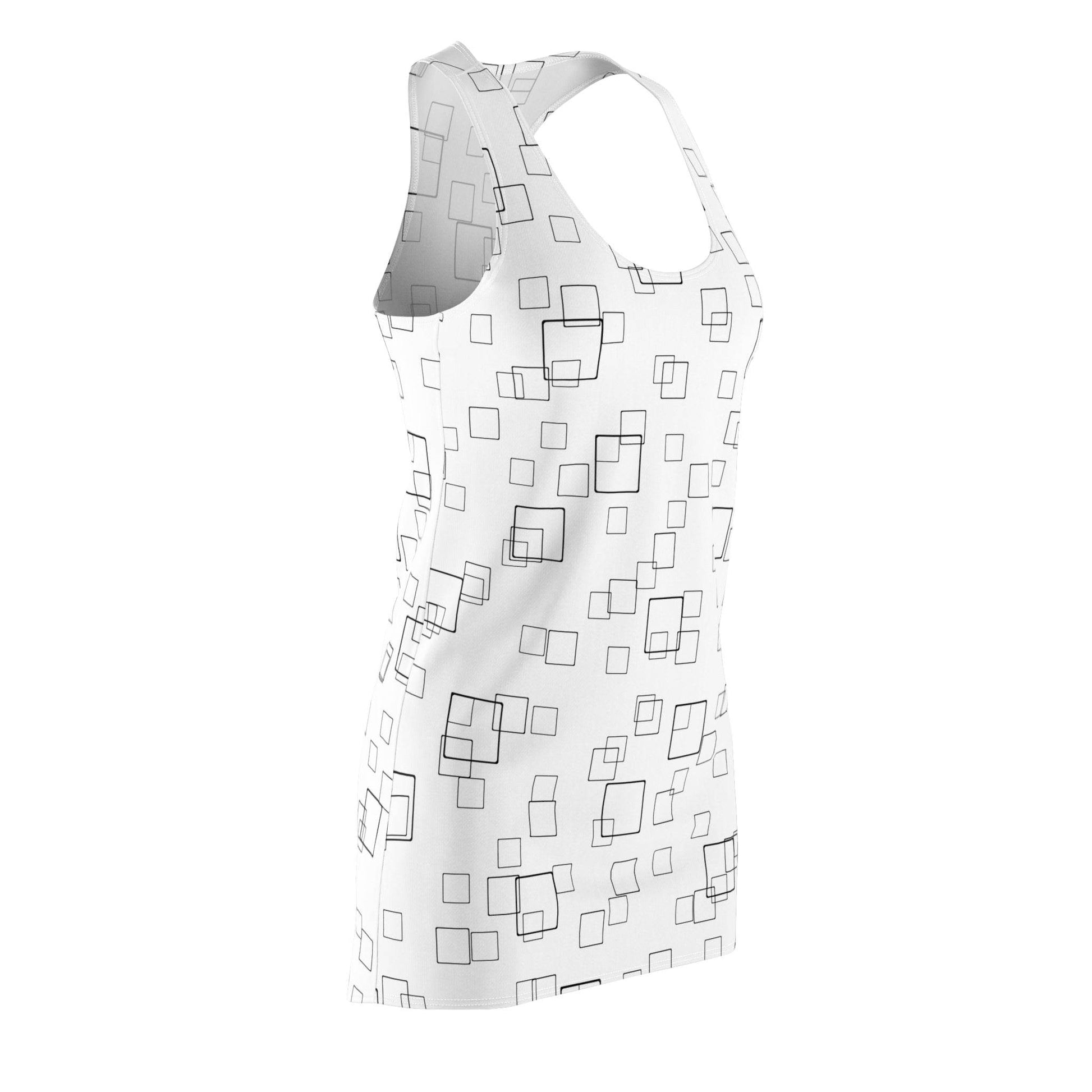 White Linked Squares Dress - PerriWorks Publishing
