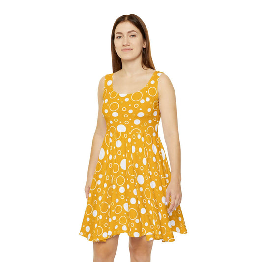 Sunny Polka Dot Women's Skater Dress - PerriWorks Publishing
