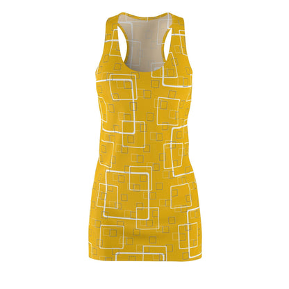 Yellow Linked Squares Dress - PerriWorks Publishing