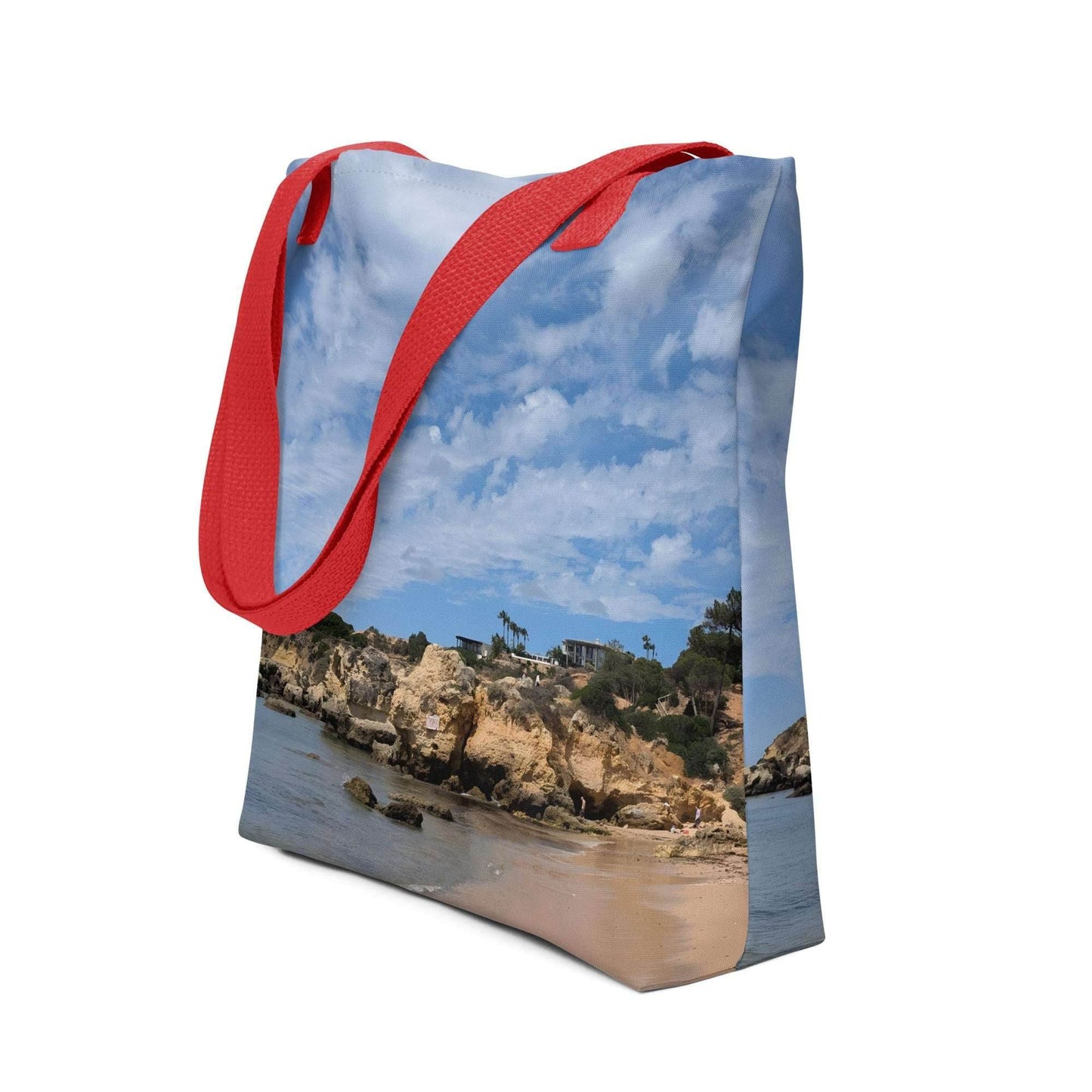 Praia da Oura Coastline Tote Bag for Women - PerriWorks Publishing