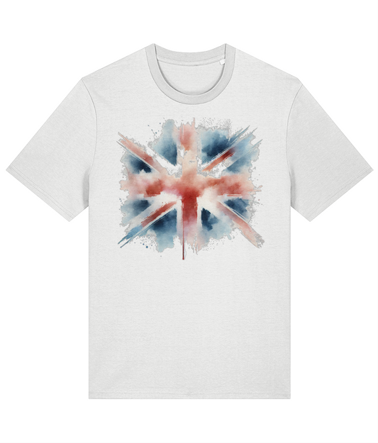 Union Flag Watercolour Cotton T-Shirt - PerriWorks Publishing